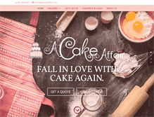 Tablet Screenshot of acakeaffair.com